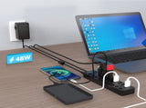 Simplecom CHU810 48W 10-Port USB 3.0 Hub and Charger with Individual Switches 12V/4A Power Adapter V28-CHU810