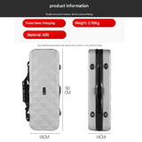 Black Hard Shell Fishing Rod Bag - ABS Waterproof Tackle Case 50cm - Portable Travel Storage for V888-ELOSUNG56777