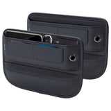 Universal Fit Premium Leather Car Seat Gap Filler Organizer, Center Console Organizer with Card V1107-800-74458-BEG-2PCS