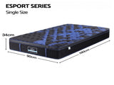 Giselle 34cm Single Hybrid Mattress with Cooling Gel Memory Foam and Edge Support MATTRESS-E-ESPORT-34-S