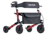 Rollator Walker with Seat for Seniors, Ultra Compact 3-Fold Rolling Walker, Lightweight Aluminum V952-XSZXQHSLHJQ1YKA5J001V0
