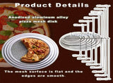 Mini Pizza Screen 6 Pack Aluminum Seamless Baking Pan with Holes for Crispy Oven Crust, Commercial V1189-LC-RY-00035