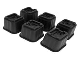 6Pcs Furniture Risers Multifunction 5in Height Black Plastic Furniture Leg Extender for Office Home V1294-YM3114220096911-0421