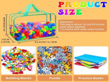 8 Packs 8 Colors Large Toy Bags, Reusable Clear PVC Board Game, Toy Organizers and V1259-DP01-F-91