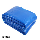 Aquabuddy Pool Cover 500 Micron 11x4.8m Swimming Pool Solar Blanket 5.5m Roller Blue PC-110X48-L-BL-ROLLER-BU