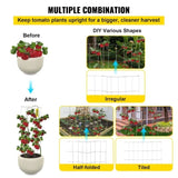 Tomato Cages, 30 x 30 x 117 cm, 5 Packs Square Plant Support Cages, Silver PVC-Coated Steel Tomato V952-FXKZDFQZZ1246265OV0