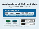 M.2 NVME SATA Dual Protocol Enclosure with Display Screen USB Type C Adapter for NVME SATA V1369-AZ3-W-11655