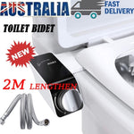 Toilet Bidet Seat Dual Nozzles Bidet Non Electric Toilet Water Sprayer Bathroom V201-HB02BL-AU-2M