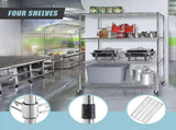 Modular Wire Storage 150x35cm Steel Shelving Chrome With Wheels For Garage Warehouse Or Kitchen V63-841391