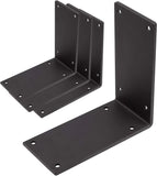 4Packs Heavy Duty Steel Corner Brackets, 90 Degree Angle Bracket-6"x 6" Large L Brackets Connector V1188-WTJ-SJH-1427