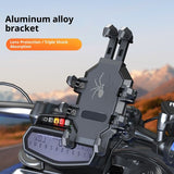 Motorcycle Phone Mount Holder - Motorcycle Cell Phone Mounts, Adjustable Bike Phone Holder,Black V1192-AZ-W-2743