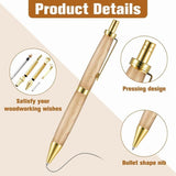 20 Pieces Retractable Pen Kit Wood Turning 7mm Click Pen Kit with Refills Lathe Turning Supplies V1366-AZ2-W-14545
