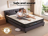 Giselle Mattress & Artiss Queen Bed Frame Bundle, 36cm Double Sided Euro Top Mattress MABF-HOTEL-TINO-Q
