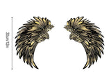 1 Pair Angel Wings Metal Mural Wall Sculpture Decor for Living Room V1294-YM0626-230419GW01-8