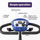 EQUIPMED FreeRoam Mid-Sized Lithium Fast Easy Charge Mobility Scooter, Blue V219-HMBMSCEQ3LBA