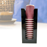 1Pc Black Cup Dispenser for Wall Mount Hard Plastic Transparent Pull Type V1370-AZ4-20735