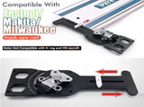 Adjustable Angle Guide Rail Square for Track Saws with 19-Position Stop from -45&deg to 45&deg, T-Shape V1341-ZY-DZM638UM-BLACK