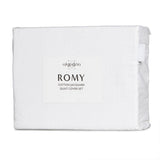 Algodon Romy White Cotton Jacquard Quilt Cover Set King V442-INT-QUILTCS-ROMYJACQUARD-WHITE-KI