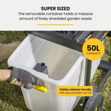 MICHIGAN 2400W Electric Crushing Impact Shredder, Quiet High Torque Garden Mulcher Chipper, Shreds V219-MCGSLG00A