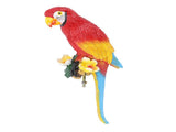 Parrot Decor Statue Figurine Scarlet Macaw Sculpture Birds Garden Courtyard Decoration V1294-YM0901-3111250017511