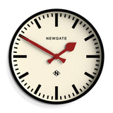 Newgate Universal Wall Clock Railway Dial Black V398-NGUNIV390K