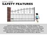 40W Full Solar Powered Automatic Remote Single Swing Gate Opener Battery V379-SNGLSOLAR0