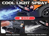 Remote Control Car RC Drift Car 116 Scale 4WD High Speed Model Vehicle 2.4GHz with LED Lights Spray V1192-AZ-W-10263