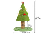 Christmas Tree Cat Scratching Post with Natural Sisal Rope, Durable Large Cat Scratcher with Plush V1341-ZY-EX27HZU9-M