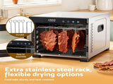 Devanti Food Dehydrator 6 Tray Fruit Dryer Jerky Maker With Stainless Steel Rack FD-E-RACK-306