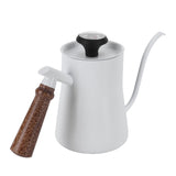 650ml Hanging Ear Hand Coffee Pot Stainless Steel Drip Type Coffeeware Tool with ThermometerWhite V1294-YM0901-3118210062312