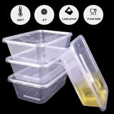120pcs 1500ml Reusable Food Containers Plastic Storage Meal Prep w/ Lids V563-FC1500-10-12PK