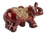 Elephant Statue Durable Resin Cute Elegant Attract Wealth Round Corner Elephant Decor for Home V1294-YM0626-3115220164911