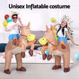 Inflatable Cowboy Costume Adult Suit Blow Up Party Fancy Dress Halloween Cosplay HALO-INF-HORSE