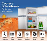 GECKO 95L Portable Upright Fridge, 12V/24V for Motorhome, Caravan, Silver V219-CAPFFRGEKA10S