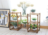 8-Tier Wooden Plant Stand Outdoor Indoor Garden Shelf V178-66770