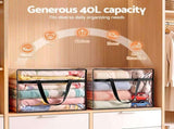 Artiss Blanket Storage Bags 8Pcs 40L PVC Box Clothes Doona Moving Organiser BLS-DIY-PVC01-TPX8