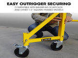 Baumr-AG Outrigger Wheel Set for Adjustable Mobile Scaffolding, 4pc V219-LDRSCFBMRAOTG