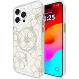 Case-Mate Floral Gems MagSafe Case For iPhone 15 Pro Max - Gold V578-CM051604