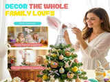 Easter Tree Topper Bunny Ears, Plh Metal Rabbit Ornament, Cute Bendable Spring Holiday Tree V1258-DP02-F-431