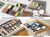 6-Piece Adjustable Spice Rack for Kitchen Storage, Compatible with Jars V1188-MS-325-1367