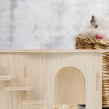 Multi-Storey Small Animal Mechanism Wooden House Small Pets Exercising Toy Wooden Cage Tube Toy V1370-AZ4-00589