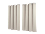 Artiss Blockout Curtains 2X 132x160cm Thermal Insulated Eyelet Drapes Beige BC-MATT-132X160-BG