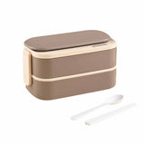 Lunch Containers, Stainless Steel Japanese Style Double-layer Lunch Bento Outdoor Lunch V1370-AZ4-18613