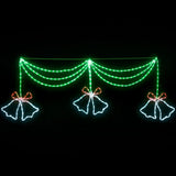 1.8M Christmas Lights 288 LED Bell Motif Light Decorations Jingle Jollys XMAS-MOT-D-BELL-MC01