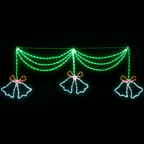 1.8M Christmas Lights 288 LED Bell Motif Light Decorations Jingle Jollys XMAS-MOT-D-BELL-MC01