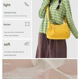 Green Lightweight Nylon Crossbody Bag for Women - Multi-Compartment Shoulder Purse with Adjustable V888-ELOSUNG56194-4