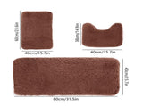 Chmadoxn Solid Color Bathroom Rugs Sets, 3 Piece Ultra Soft Non-Slip Bath Rugs and Mats Set, Super V1189-WXFWAL-20260326-01752