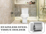 Plated Silver Wall Mounted Toilet Paper Holder with Sleek Stainless Steel Design V1369-AZ3-W-20687