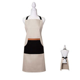 J Elliot Home Selby Cotton Apron 83 x 68 cm Sandstone & Black V442-IDC-APRON-SELBY-SANDSTONE-SH