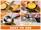 Handheld Lemon Squeezer, 2025 New Stainless Steel Lemon Lime Squeezer Citrus Juicer, Upgrade Heavy V1258-DP02-C-2524